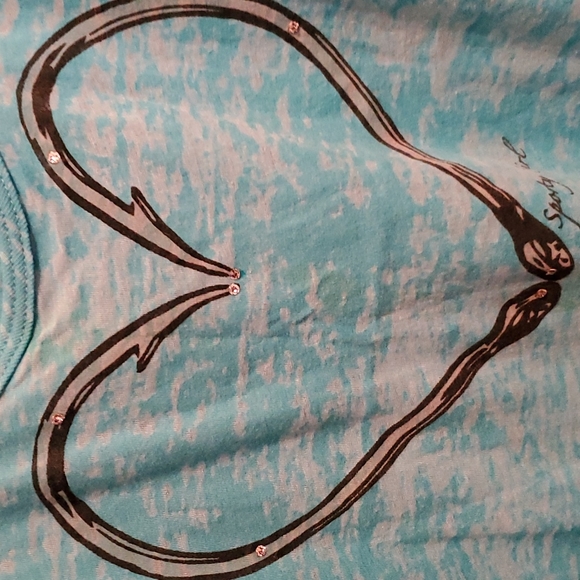 BLOUSE - Sporty Girl Hook shaped heart top. Must see CLOSET CLOSING - Picture 2 of 7